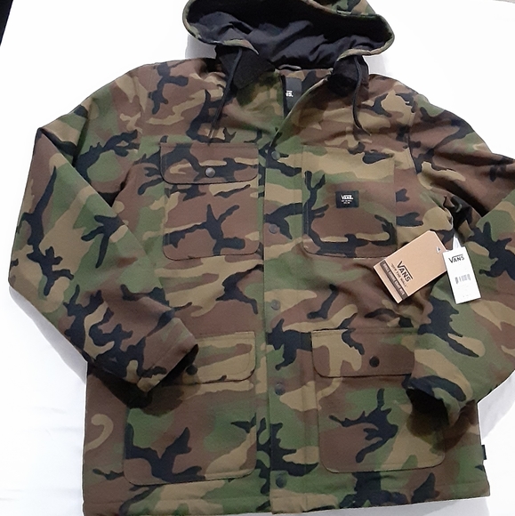 Vans Military Camo Mens Hooded Winter Jacket Coat - Picture 9 of 12